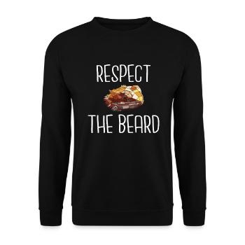 Eidechsenliebhaber Eidechse Geschenk Eidechse Besitzer - Unisex Pullover - Schwarz - Vorne - Alina (178cm) & Michal (187cm)