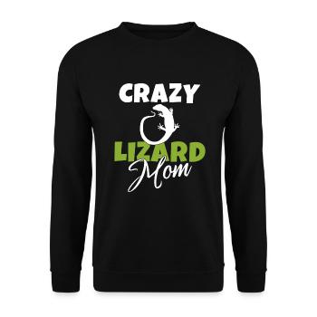 Eidechsenliebhaber Eidechse Geschenk Eidechse Besitzer - Unisex Pullover - Schwarz - Vorne - Alina (178cm) & Michal (187cm)