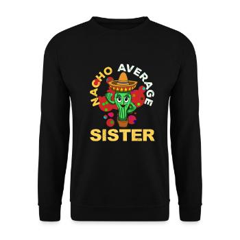 Cinco De Mayo Schwester - Unisex Pullover - Schwarz - Vorne - Alina (178cm) & Michal (187cm)