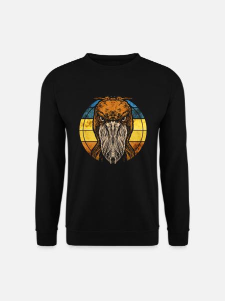 Schuhschnabel Vogel - Unisex Pullover - Schwarz