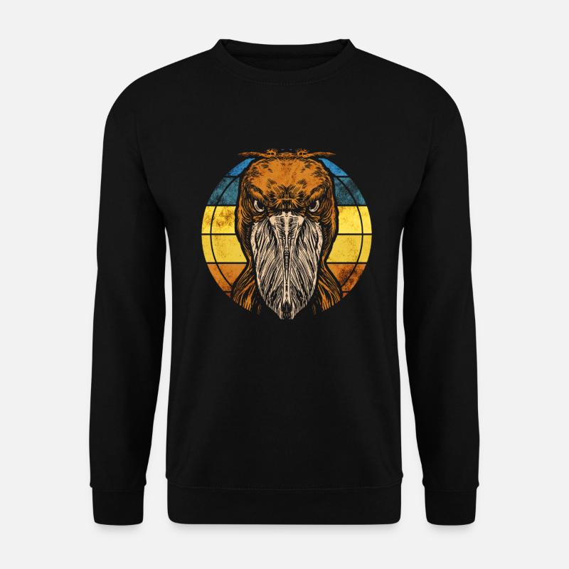 Schuhschnabel Vogel - Unisex Pullover - Schwarz