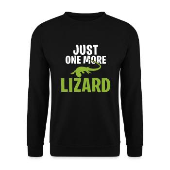 Eidechsenliebhaber Eidechse Geschenk Eidechse Besitzer - Unisex Pullover - Schwarz - Vorne - Alina (178cm) & Michal (187cm)