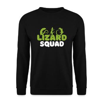 Eidechsenliebhaber Eidechse Geschenk Eidechse Besitzer - Unisex Pullover - Schwarz - Vorne - Alina (178cm) & Michal (187cm)