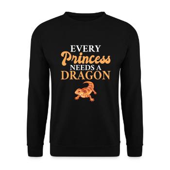Eidechsenliebhaber Eidechse Geschenk Eidechse Besitzer - Unisex Pullover - Schwarz - Vorne - Alina (178cm) & Michal (187cm)