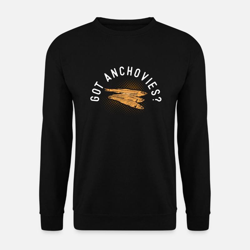 Sardellen Fische Sardinien Geschenk - Unisex Pullover - Schwarz