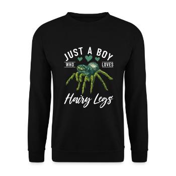 Spider Lover Gifts - Unisex Sweatshirt - black - Front - Alina (178cm) & Michal (187cm)