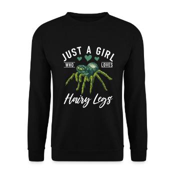 Cadeaux d’amoureux de l’araignée - Sweat-shirt Unisexe - noir - Devant - Alina (178cm) & Michal (187cm)
