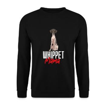 Whippet - Unisex Pullover - Schwarz - Vorne - Alina (178cm) & Michal (187cm)