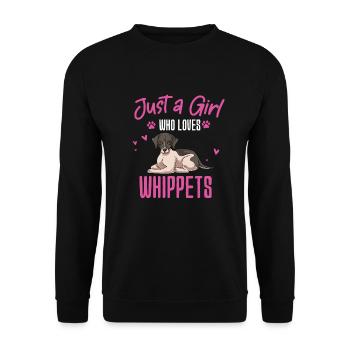 Whippet - Unisex Pullover - Schwarz - Vorne - Alina (178cm) & Michal (187cm)