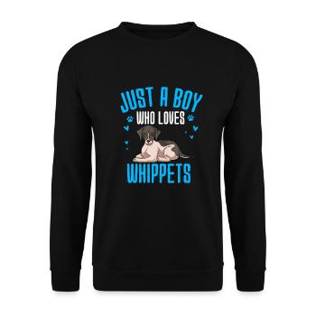 Whippet - Unisex Pullover - Schwarz - Vorne - Alina (178cm) & Michal (187cm)