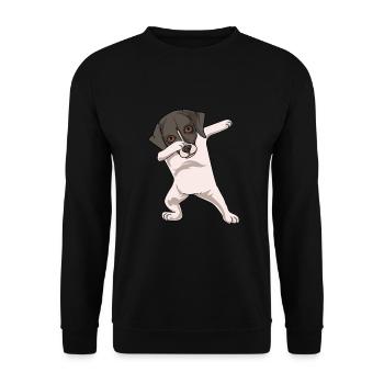 Whippet - Unisex Sweatshirt - black - Front - Alina (178cm) & Michal (187cm)