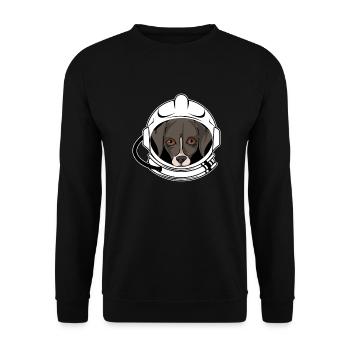 Whippet - Unisex Pullover - Schwarz - Vorne - Alina (178cm) & Michal (187cm)
