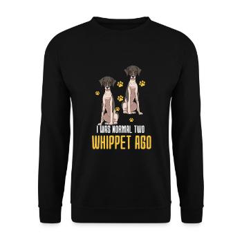 Whippet - Unisex Pullover - Schwarz - Vorne - Alina (178cm) & Michal (187cm)