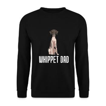 Whippet - Unisex Pullover - Schwarz - Vorne - Alina (178cm) & Michal (187cm)
