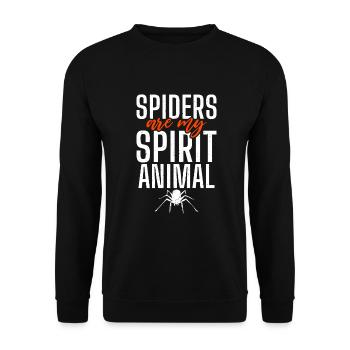 Cadeaux d’amoureux de l’araignée - Sweat-shirt Unisexe - noir - Devant - Alina (178cm) & Michal (187cm)