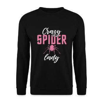Spider Lover Gifts - Unisex Sweatshirt - black - Front - Alina (178cm) & Michal (187cm)