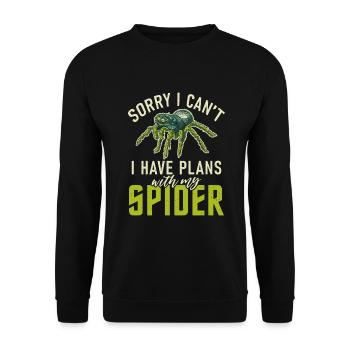 Cadeaux d’amoureux de l’araignée - Sweat-shirt Unisexe - noir - Devant - Alina (178cm) & Michal (187cm)