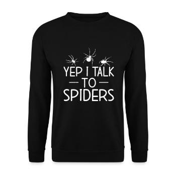 Spider Lover Gifts - Unisex Sweatshirt - black - Front - Alina (178cm) & Michal (187cm)