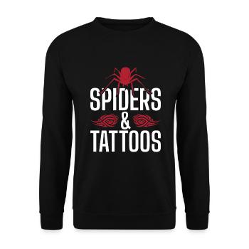 Spider Lover Gifts - Unisex Sweatshirt - black - Front - Alina (178cm) & Michal (187cm)
