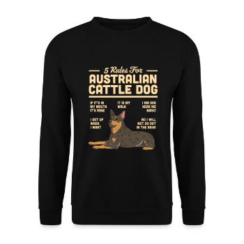 Bouvier australien - Sweat-shirt Unisexe - noir - Devant - Alina (178cm) & Michal (187cm)