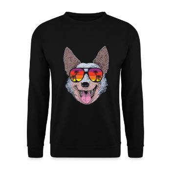 Bouvier australien - Sweat-shirt Unisexe - noir - Devant - Alina (178cm) & Michal (187cm)