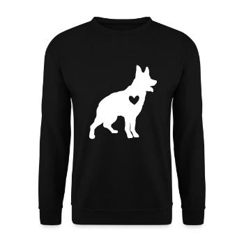 Australian Cattle Dog - Unisex Pullover - Schwarz - Vorne - Alina (178cm) & Michal (187cm)