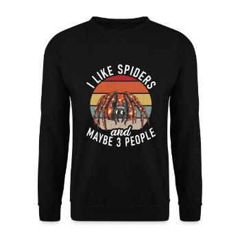 Cadeaux d’amoureux de l’araignée - Sweat-shirt Unisexe - noir - Devant - Alina (178cm) & Michal (187cm)