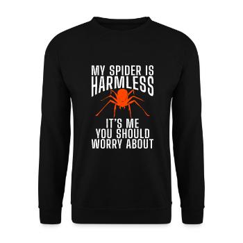 Spider Lover Gifts - Unisex Sweatshirt - black - Front - Alina (178cm) & Michal (187cm)
