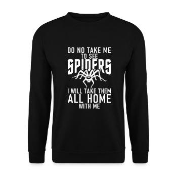 Spider Lover Gifts - Unisex Sweatshirt - black - Front - Alina (178cm) & Michal (187cm)