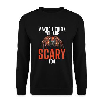Spider Lover Gifts - Unisex Sweatshirt - black - Front - Alina (178cm) & Michal (187cm)