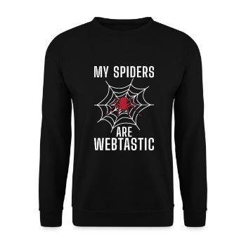 Spider Lover Gifts - Unisex Sweatshirt - black - Front - Alina (178cm) & Michal (187cm)