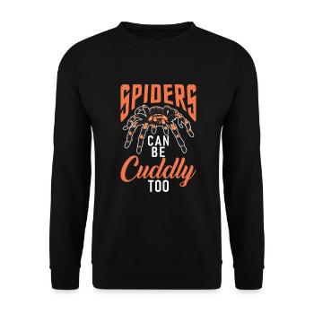 Spider Lover Gifts - Unisex Sweatshirt - black - Front - Alina (178cm) & Michal (187cm)
