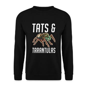 Spider Lover Gifts - Unisex Sweatshirt - black - Front - Alina (178cm) & Michal (187cm)