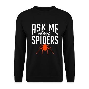 Spider Lover Gifts - Unisex Sweatshirt - black - Front - Alina (178cm) & Michal (187cm)