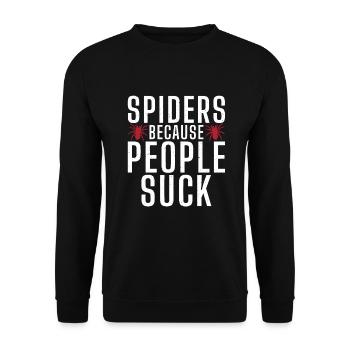 Spider Lover Gifts - Unisex Sweatshirt - black - Front - Alina (178cm) & Michal (187cm)