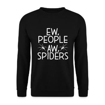 Spider Lover Gifts - Unisex Sweatshirt - black - Front - Alina (178cm) & Michal (187cm)