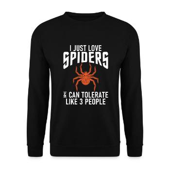 Cadeaux d’amoureux de l’araignée - Sweat-shirt Unisexe - noir - Devant - Alina (178cm) & Michal (187cm)