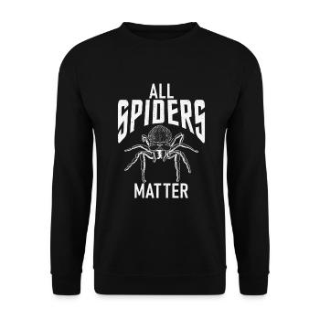 Spider Lover Gifts - Unisex Sweatshirt - black - Front - Alina (178cm) & Michal (187cm)