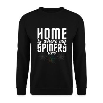 Spider Lover Gifts - Unisex Sweatshirt - black - Front - Alina (178cm) & Michal (187cm)