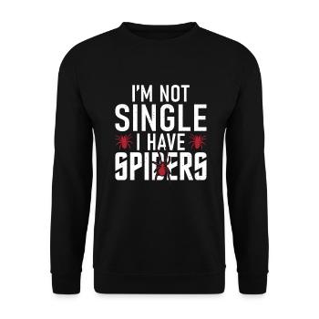 Cadeaux d’amoureux des araignées - Sweat-shirt Unisexe - noir - Devant - Alina (178cm) & Michal (187cm)