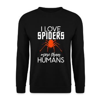Cadeaux d’amoureux de l’araignée - Sweat-shirt Unisexe - noir - Devant - Alina (178cm) & Michal (187cm)