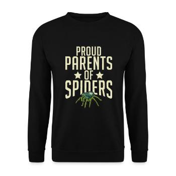 Spider Lover Gifts - Unisex Sweatshirt - black - Front - Alina (178cm) & Michal (187cm)