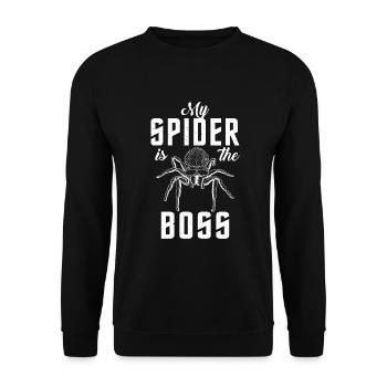 Spider Lover Gifts - Unisex Sweatshirt - black - Front - Alina (178cm) & Michal (187cm)