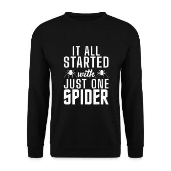 Spider Lover Gifts - Unisex Sweatshirt - black - Front - Alina (178cm) & Michal (187cm)