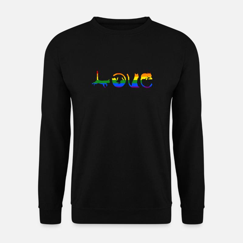 Cat Lgbt - Unisex Sweatshirt - black