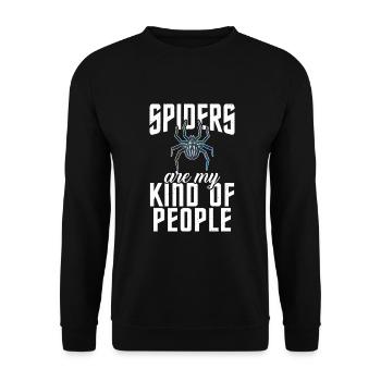 Spider Lover Gifts - Unisex Sweatshirt - black - Front - Alina (178cm) & Michal (187cm)