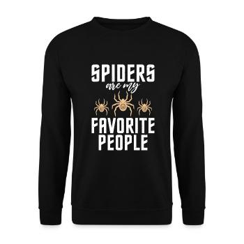 Spider Lover Gifts - Unisex Sweatshirt - black - Front - Alina (178cm) & Michal (187cm)