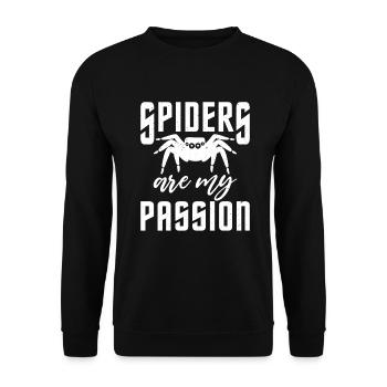 Spider Lover Gifts - Unisex Sweatshirt - black - Front - Alina (178cm) & Michal (187cm)