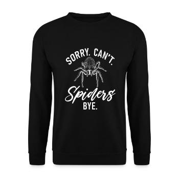 Spider Lover Gifts - Unisex Sweatshirt - black - Front - Alina (178cm) & Michal (187cm)
