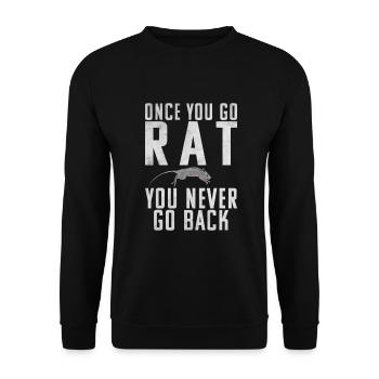 Rattenbesitzer Geschenk Ratten Liebhaber - Unisex Pullover - Schwarz - Vorne - Alina (178cm) & Michal (187cm)